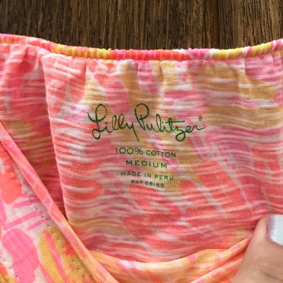 LILLY PULITZER strapless top. Size M - Picture 2 of 2